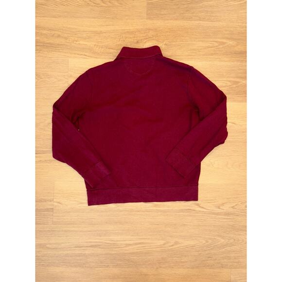 Polo Ralph Lauren dark red performance 1/4 zip long sleeve jacket mens size med - Picture 3 of 3